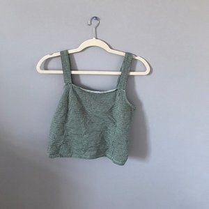 AE Gingham Square Neck Tank